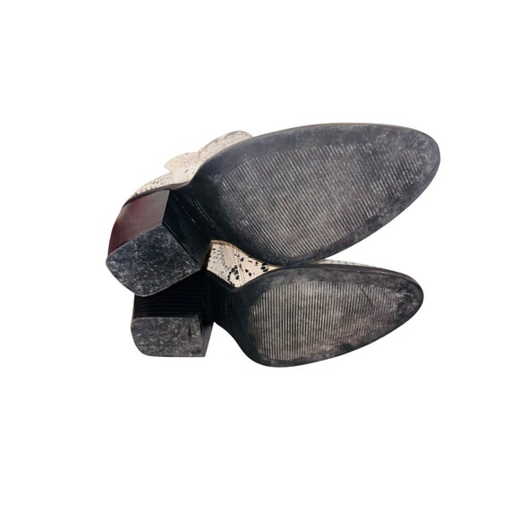 Madden Girl Klicck Black Faux Snakeskin Ankle Booties 7.5M Western Cowgirl Boot - Picture 10 of 10